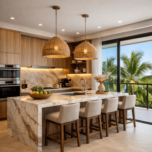 Cuisine dans des appartements de luxe